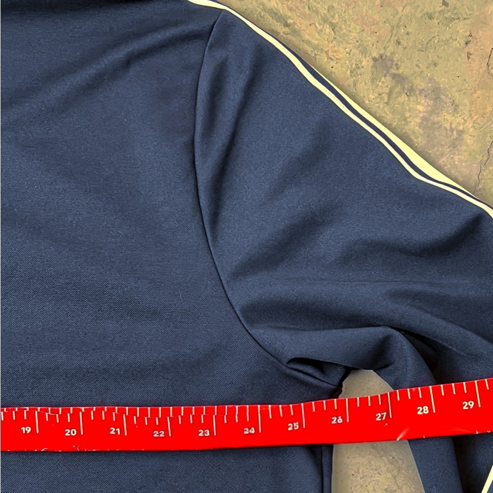 Original Penguin Navy Blue Track Jacket XXL White Sleeve Stripe Full Zip - Picture 10 of 11